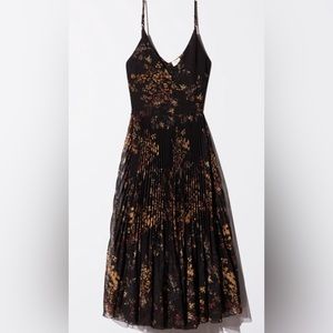 Aritzia Wilfred Beaune Wrap Dress Black Floral XXS